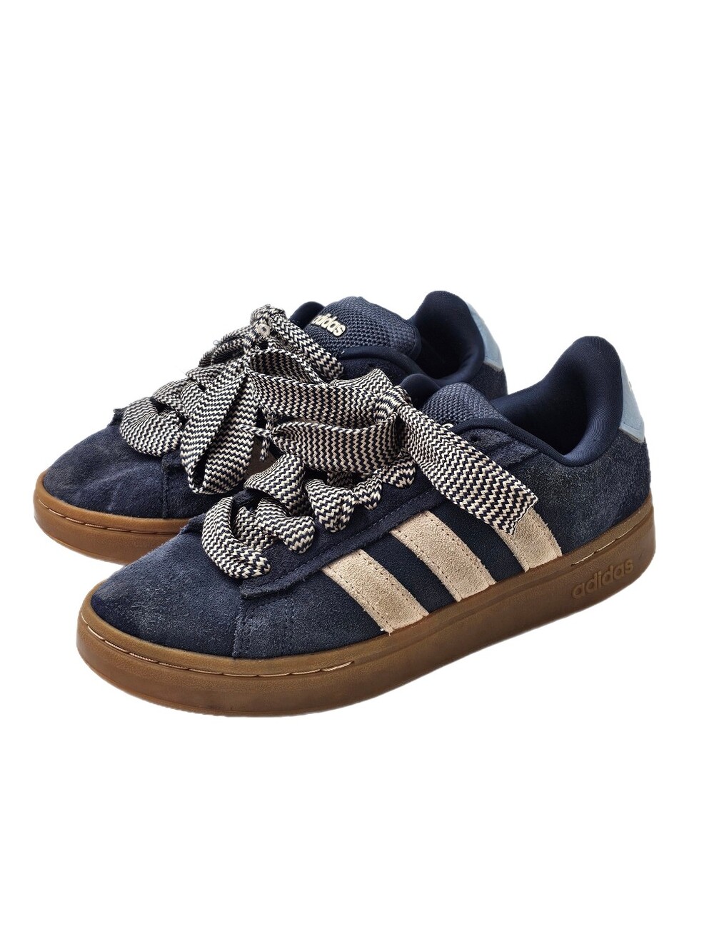 Adidas Grand Court Alpha 00s Shadow Navy Pink Suede Sneakers NWOB Womens 7.5 Y2K